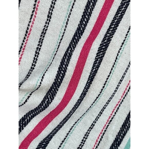 Lane Bryant Top Women 26 White Striped Tank Summer Rainbow Beach Swim Retro 80s - Picture 7 of 12